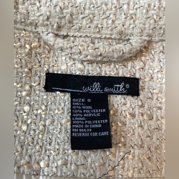 Wool Blend Tweed Cropped Jacket. B31 - Picture 11 of 16